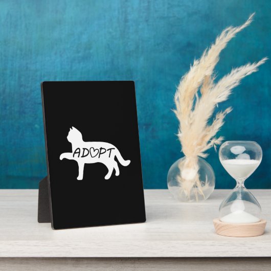 Adoptier Cat Fotoplatte (Seite)