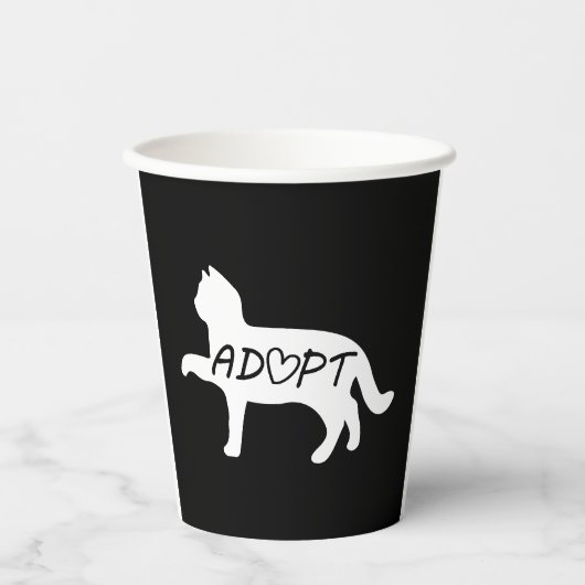 Adoptier Cat Pappbecher (Vorderseite)