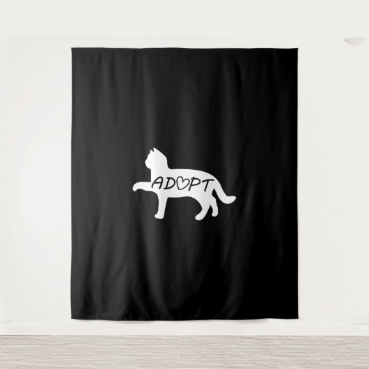 Adoptier Cat Wandteppich (Vorderseite)