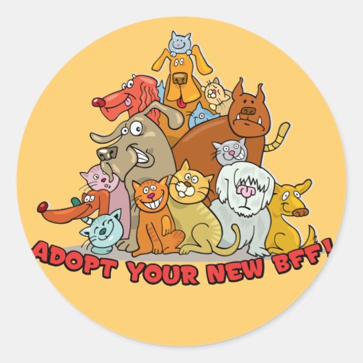 Adoptier deine neue BESTE FREUNDIN! Aufkleber (Vorderseite)