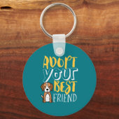 Adoptier deinen besten Freund Shelter Pet Niedlich Schlüsselanhänger (Vorderseite)