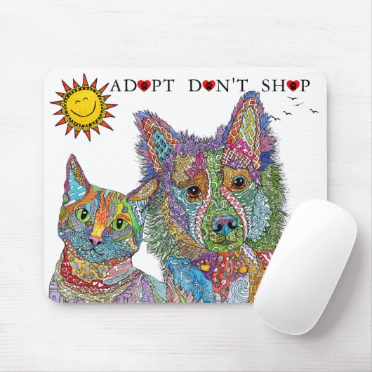 Adoptier der Tierrettung nicht kaufen Mousepad (Mit Mouse)