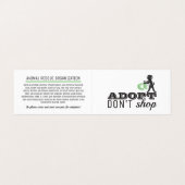 Adoptier Don't Shop, Haustiere Adoption im Detail Visitenkarten (Außenseite Aufgefaltet)