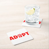 Adoptier Dont Shop - Havanese Rechteckiger Pappuntersetzer (Vor Ort)