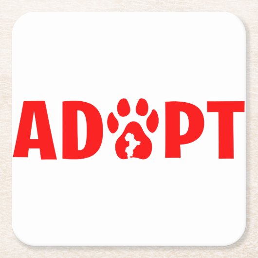 Adoptier Dont Shop - Havanese Rechteckiger Pappuntersetzer (Vorderseite)
