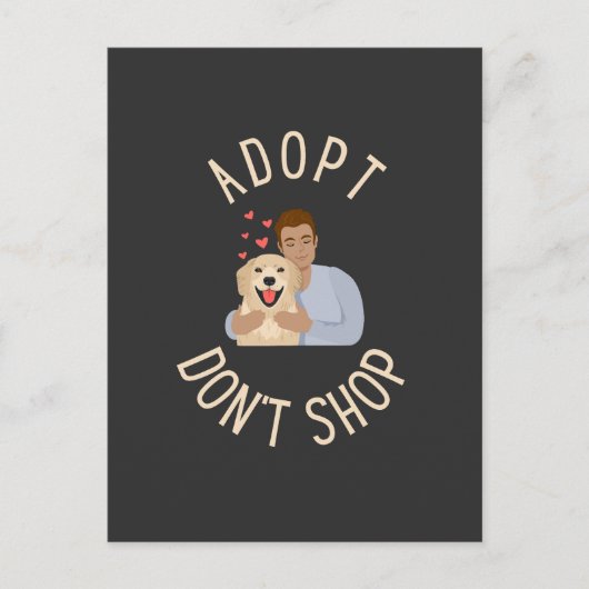 Adoptier Don't Shop - Hunde-Adoption Postkarte (Vorderseite)