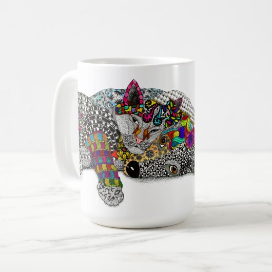 Adoptier Don't Shop Hunde und Katzen-Tasse Kaffeetasse (Vorderseite Links)