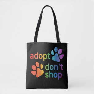 Adoptier Don't Shop Rainbow Paws Tasche