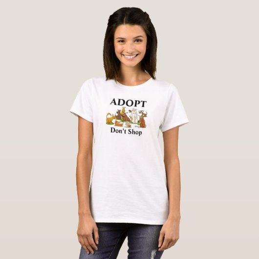 Adoptier Don't Shop Rescue Dogs T - Shirt (Vorne ganz)