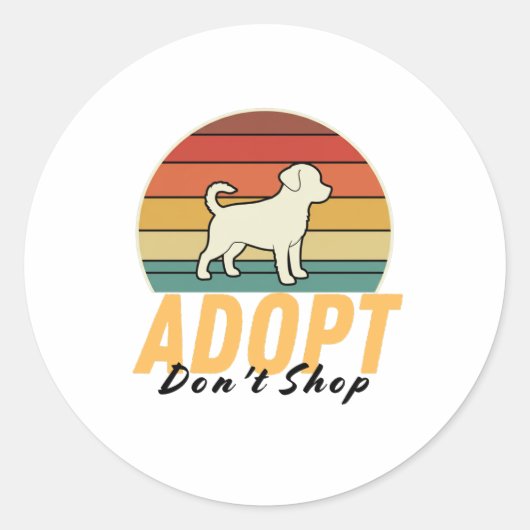 Adoptier Don't Shop - Shelter Pet Aufkleber (Vorderseite)