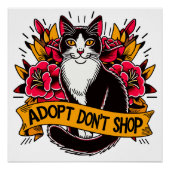 Adoptier Don't Shop Walldecor Poster (Vorderseite)