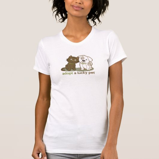 adoptier ein glückliches Tier T-Shirt (Vorderseite)