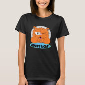 ADOPTIER eine KATZE! Thumbs Up Cartoon Chat T-Shirt (Vorderseite)