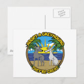 ADOPTIER EINEN GREYHOUND, DASS SIE GROSS SIND POSTKARTE (Vorne/Hinten)