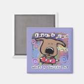 Adoptier einen Hund, Liebe einen Hund Magnet (Vorderseite/Rückseite)