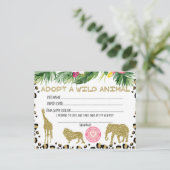 Adoptier einer Geburtsurkunde von Wildtieren Postkarte (Stehend Vorderseite)