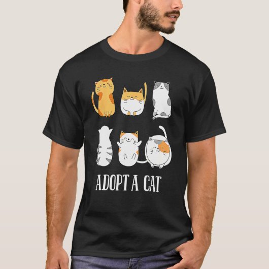 Adoptier einer Katze Happy Foster Adoptier Kitten T-Shirt (Vorderseite)