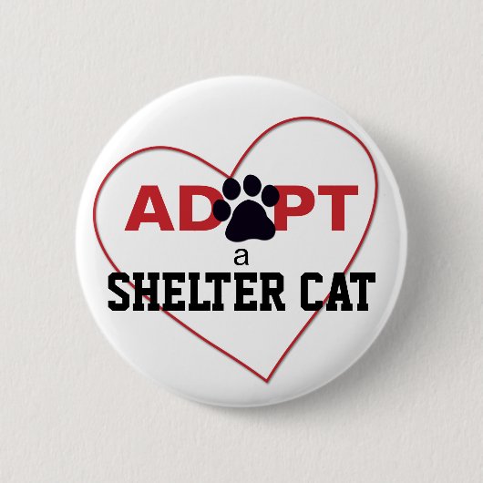 Adoptier einer Shelter Cat Button (Vorderseite)