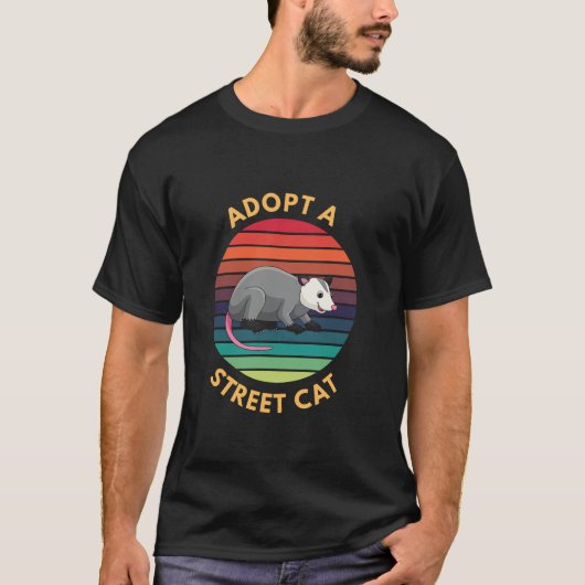 Adoptier einer Straßenkatze | Opossum T-Shirt (Vorderseite)