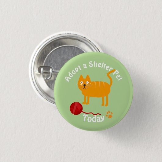 Adoptier einer Unterschlupf Button (Vorne & Hinten)