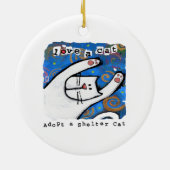 Adoptier einer Unterschlupf, Liebe einer Katze Keramik Ornament (Hinten)