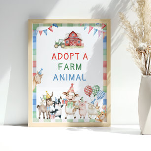 Adoptier einer Zuchttierzucht zum Geburtstag Poster