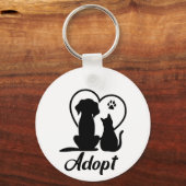 Adoptier eines Begleiters Schlüsselanhänger (Rückseite)