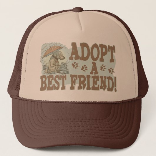 Adoptier eines Best Friend von Mudge Studios Truckerkappe (Vorderseite)