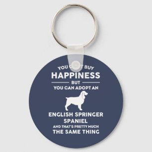 Adoptier eines englischen Springer Spaniel Happine Schlüsselanhänger