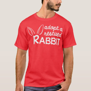 Adoptier eines geretteten Kaninchens, eines sonnig T-Shirt