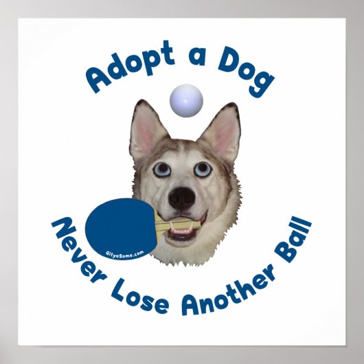 Adoptier eines Hundepong Poster (Vorne)