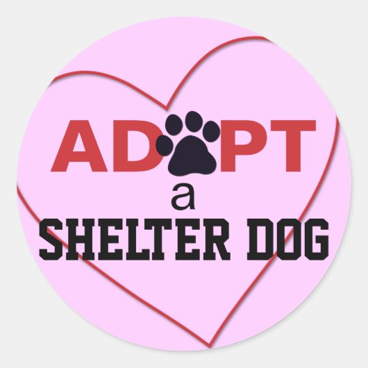 Adoptier eines Hundes Runder Aufkleber (Vorderseite)