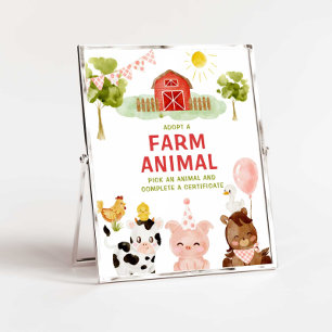 Adoptier eines Landtiers Barnyard Boy Geburtstag Poster