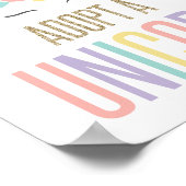 Adoptier eines magischen Einhorn-Geburtstagsparty- Poster (Ecke)