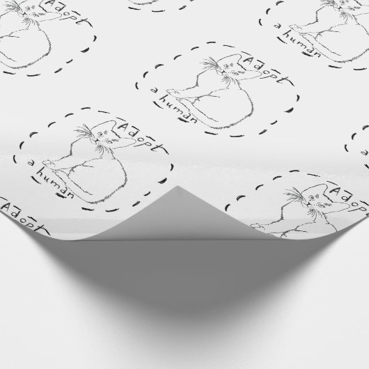 Adoptier eines Menschen Geschenkpapier (Ecke)