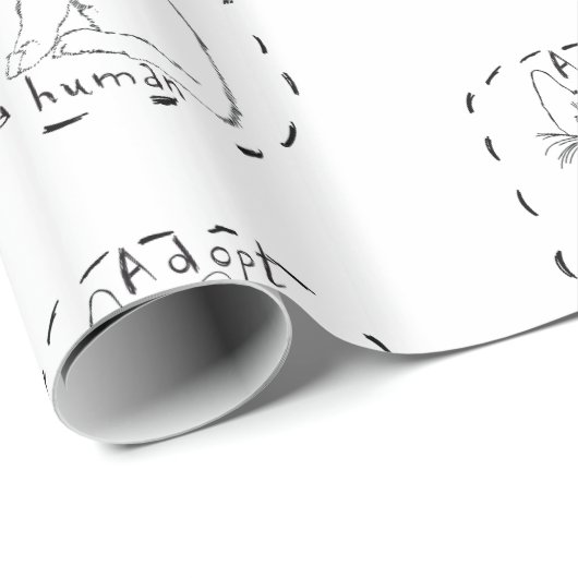 Adoptier eines Menschen Geschenkpapier (Rolleneckpunkt)