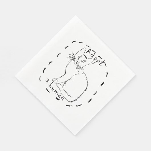 Adoptier eines Menschen Serviette (Ecke)