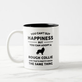 Adoptier eines rauen Collie Happiness Zweifarbige Tasse