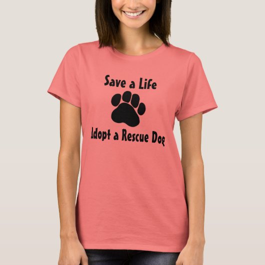 Adoptier eines Rettungsdogs T-Shirt (Vorderseite)
