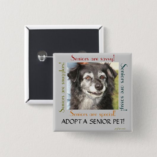 Adoptier eines Senioren Button (Vorne & Hinten)