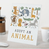 Adoptier eines Tieres Zwei Wildtiere Geburtstag Sa Sockelschild (In Situ)