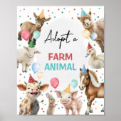 Adoptier eines Tierschutzschilds Poster (Vorne)