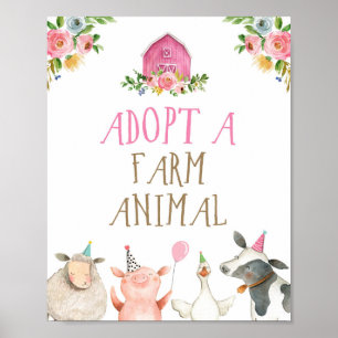Adoptier eines Tierzüchtungsmädchens zum Geburtsta Poster