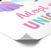 Adoptier eines Unicorn Sign Birthday Party Activit Poster (Ecke)