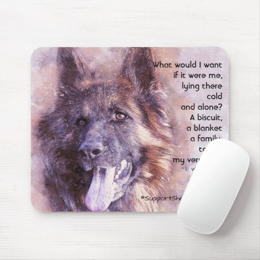 Adoptier eines Unterhemmers - Deutscher Hirte Mousepad (Mit Mouse)