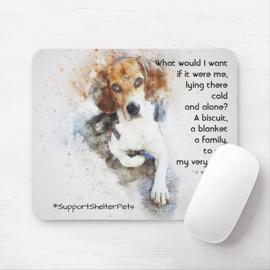 Adoptier eines Unterschlupf - Beagle Mousepad (Mit Mouse)
