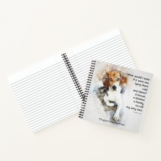 Adoptier eines Unterschlupf - Beagle Notizblock (Innenseite)