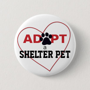 Adoptier eines Unterschlupf Button