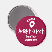 Adoptier eines Unterschlupf Magnet (Vorderseite/Rückseite)
