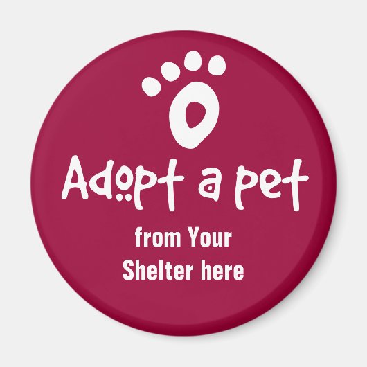 Adoptier eines Unterschlupf Magnet (Vorne)